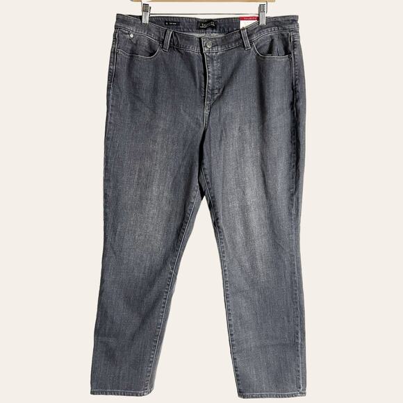 Talbots Flawless Five-Pocket Slim Ankle Gray Mid Rise Jeans Size 16 - Picture 1 of 9